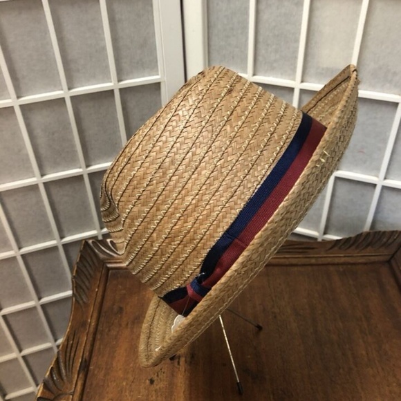 Men,Ny Fedora hat with ribbon, size L, Beige,straw style.! - Picture 4 of 9